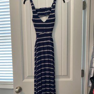 Striped Lowcut Maxi Dress